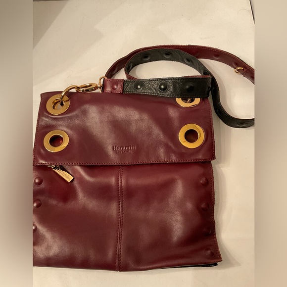 Hammitt Burgundy and Black Shoulder Bag